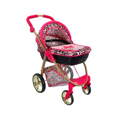Glam Crew 2in1 Poppenwagen - Roze/Goud Glam Crew 2in1 Poppenwagen - Roze/Goud