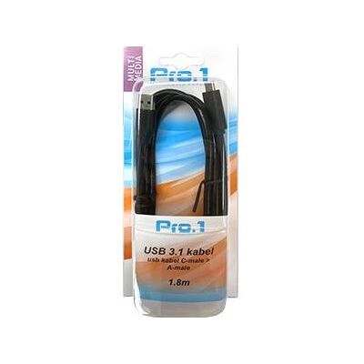 Enzo pro-1 usb-c 3.1 ->type a 1,8 meter - 9280450 Enzo pro-1 usb-c 3.1 ->type a 1,8 meter - 9280450