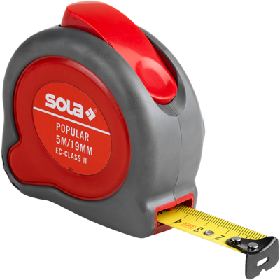 SOLA 5m Stalen Meetlint - Ergonomisch, Klasse II SOLA 5m Stalen Meetlint - Ergonomisch, Klasse II