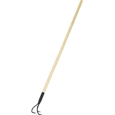 Pro Garden schoffel 3 tands 148 cm hout/metaal/zwart Pro Garden schoffel 3 tands 148 cm hout/metaal/zwart