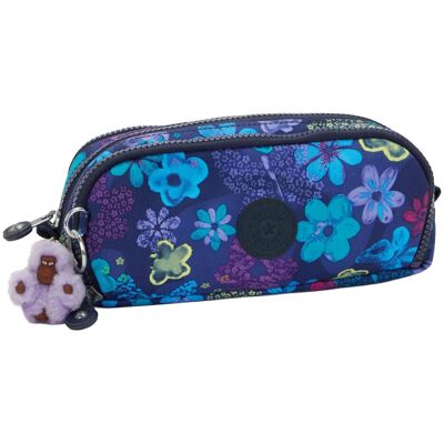Kipling gitroy etui - dark flower stamp Multi kleuren Kipling gitroy etui - dark flower stamp Multi kleuren