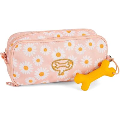 Stones And Bones rowan 2.0 - etui - pennenzak voor kinderen - 3 vakken - daisies - bloesem Stones And Bones rowan 2.0 - etui - pennenzak voor kinderen - 3 vakken - daisies - bloesem