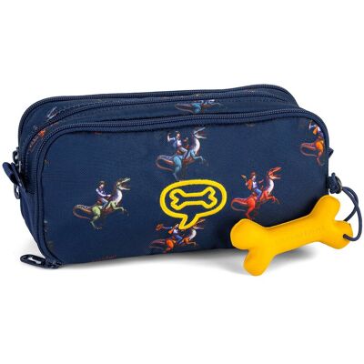 Stones And Bones rowan 2.0 - etui - pennenzak voor kinderen - 3 vakken - yeehaw - indigo Stones And Bones rowan 2.0 - etui - pennenzak voor kinderen - 3 vakken - yeehaw - indigo