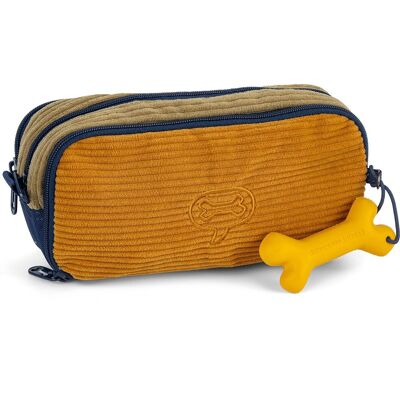 Stones And Bones rowan 2.0 - etui - pennenzak voor kinderen - 3 vakken - corduroy - kaki/honing Stones And Bones rowan 2.0 - etui - pennenzak voor kinderen - 3 vakken - corduroy - kaki/honing