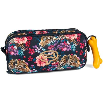 Stones And Bones rowan 2.0 - etui - pennenzak voor kinderen - 3 vakken - floral ambush - indigo Stones And Bones rowan 2.0 - etui - pennenzak voor kinderen - 3 vakken - floral ambush - indigo