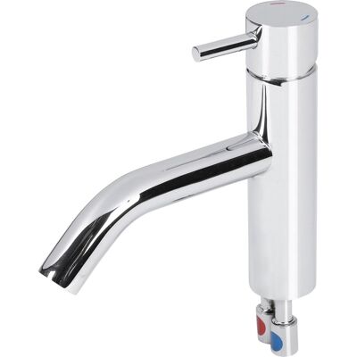 Differnz wastafelkraan - mengkraan - gebogen kraan - koud/warm - chroom Differnz wastafelkraan - mengkraan - gebogen kraan - koud/warm - chroom