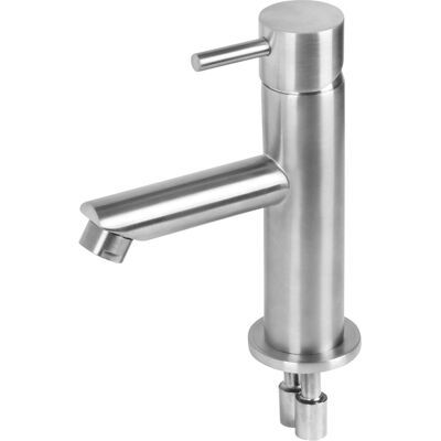 Differnz wastafelkraan recht – mengkraan – koud en warm – toiletkraan – mat chroom Differnz wastafelkraan recht – mengkraan – koud en warm – toiletkraan – mat chroom