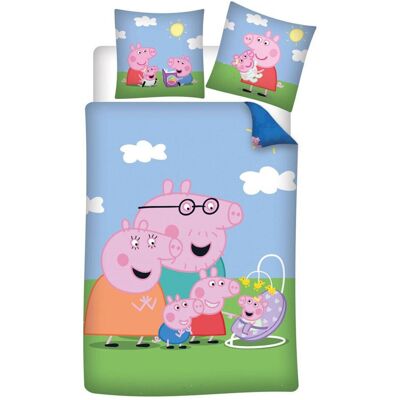 Peppa Pig dekbedovertrek family - 140 x 200 cm Multi kleuren Peppa Pig dekbedovertrek family - 140 x 200 cm Multi kleuren