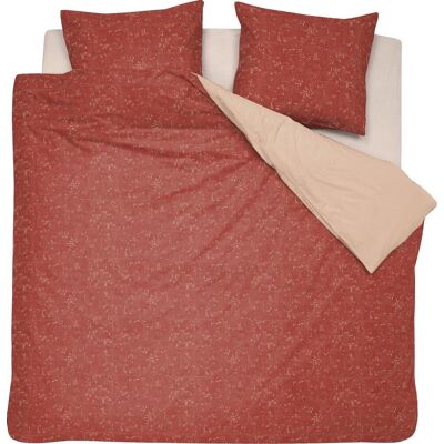 Damai - dekbedovertrekset - bio katoen 240x200/220 cm - rood + 2 kussenslopen 60x70 Damai - dekbedovertrekset - bio katoen 240x200/220 cm - rood + 2 kussenslopen 60x70