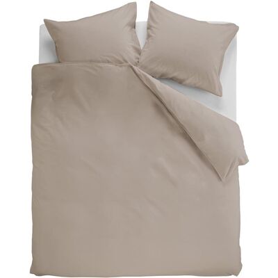 Ambiante cotton uni dekbedovertrek - effen - lits-jumeaux xl - 260x200/220 - taupe Ambiante cotton uni dekbedovertrek - effen - lits-jumeaux xl - 260x200/220 - taupe