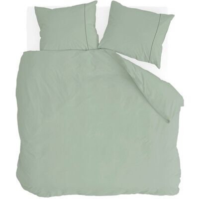 Walra dekbedovertrek remade uni essence - 240x220 - 100% katoen - groen Walra dekbedovertrek remade uni essence - 240x220 - 100% katoen - groen