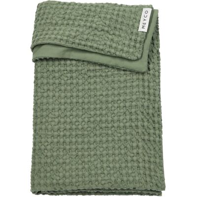 Meyco baby wafel katoen wiegdeken - olive green - 75x100cm - 1.0 tog Meyco baby wafel katoen wiegdeken - olive green - 75x100cm - 1.0 tog