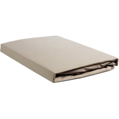 Ambiante - katoen - topper hoeslaken - 180x200 cm - taupe Ambiante - katoen - topper hoeslaken - 180x200 cm - taupe