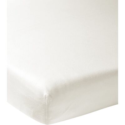 Meyco Offwhite Jersey Ledikant Sheet - Beddengoed Meyco Offwhite Jersey Ledikant Sheet - Beddengoed