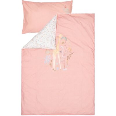 Little Dutch blooming safari ledikant dekbedovertrek - 100 x 140 cm - roze Little Dutch blooming safari ledikant dekbedovertrek - 100 x 140 cm - roze