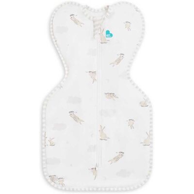 Love to Dream Otulacz Swaddle UP - M - crèmewit, konijntjes - stage 1 - 1 Tog Babydeken Love to Dream Otulacz Swaddle UP - M - crèmewit, konijntjes - stage 1 - 1 Tog Babydeken