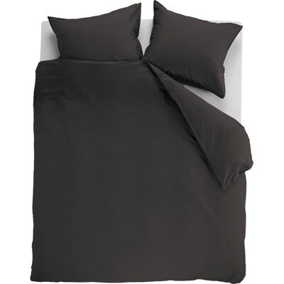 Ambiante cotton uni dekbedovertrek - effen - tweepersoons - 200x200/220 cm - antraciet Ambiante cotton uni dekbedovertrek - effen - tweepersoons - 200x200/220 cm - antraciet