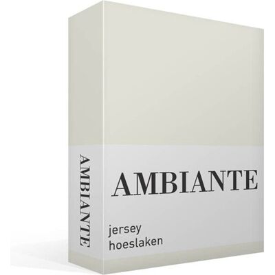 Ambiante jersey - hoeslaken - 90x200/210 - gebroken wit Ambiante jersey - hoeslaken - 90x200/210 - gebroken wit