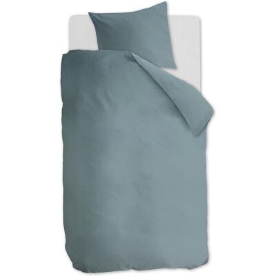 Ambiante cotton uni dekbedovertrek - effen - eenpersoons - 140x200/220 cm - blauw Ambiante cotton uni dekbedovertrek - effen - eenpersoons - 140x200/220 cm - blauw