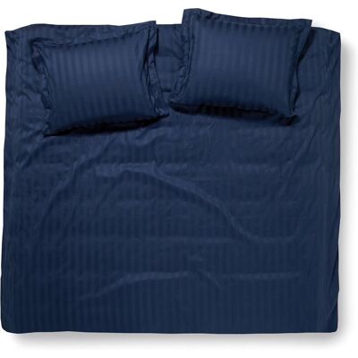 Damai linea - dekbedovertrek - 240x200/220 cm - lits-jumeaux - indigo + 2 kussenslopen 60x70 Damai linea - dekbedovertrek - 240x200/220 cm - lits-jumeaux - indigo + 2 kussenslopen 60x70