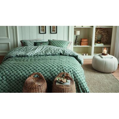 Riviera Maison Rivièra maison woven wool dekbedovertrek - tweepersoons - 200 x 200/220 cm - groen Riviera Maison Rivièra maison woven wool dekbedovertrek - tweepersoons - 200 x 200/220 cm - groen