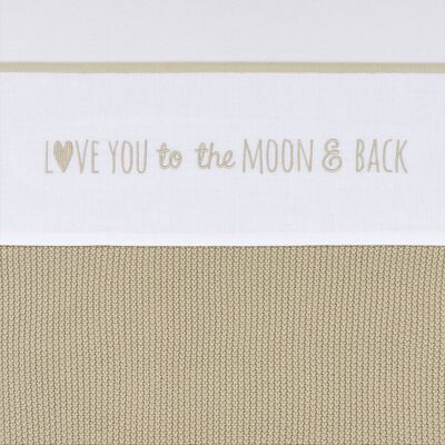 Meyco - Love you to the moon & back - Sand - 100x150 cm - Fitted sheet Meyco - Love you to the moon & back - Sand - 100x150 cm - Fitted sheet
