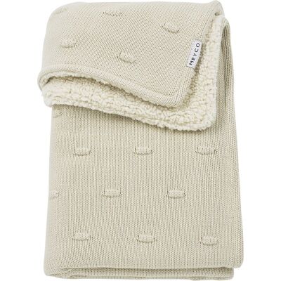 Meyco baby knots teddy ledikant deken - soft sand - 100x150cm - 2.0 tog Meyco baby knots teddy ledikant deken - soft sand - 100x150cm - 2.0 tog