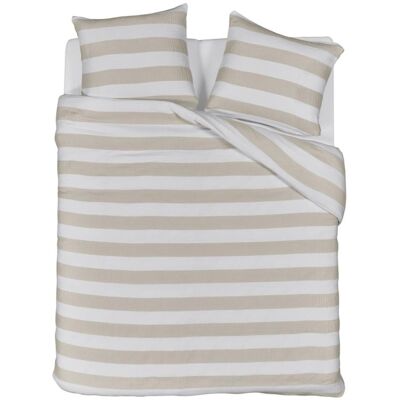 Riviera Maison striped dekbedovertrek - lits-jumeaux xl - 260x200/220 - zand Riviera Maison striped dekbedovertrek - lits-jumeaux xl - 260x200/220 - zand