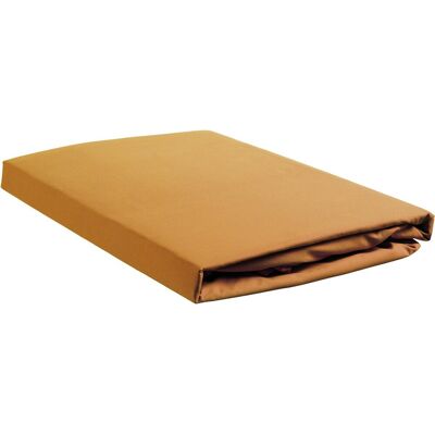 Ambiante katoen - splittopper hoeslaken - 140x200 - oker Ambiante katoen - splittopper hoeslaken - 140x200 - oker