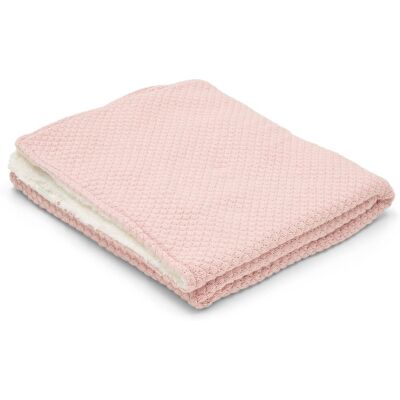 Little Dutch Gebreid ledikantdeken - fleece - roze - essentials Little Dutch Gebreid ledikantdeken - fleece - roze - essentials