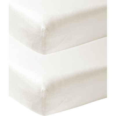Meyco Offwhite Hoeslaken Set 60x120 - Beddengoed Meyco Offwhite Hoeslaken Set 60x120 - Beddengoed