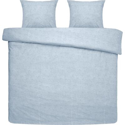 Damai dekbedovertrek ebba - biologisch katoen - 240x200/220 cm - soft blue + 2 kussenslopen 60x70 Damai dekbedovertrek ebba - biologisch katoen - 240x200/220 cm - soft blue + 2 kussenslopen 60x70