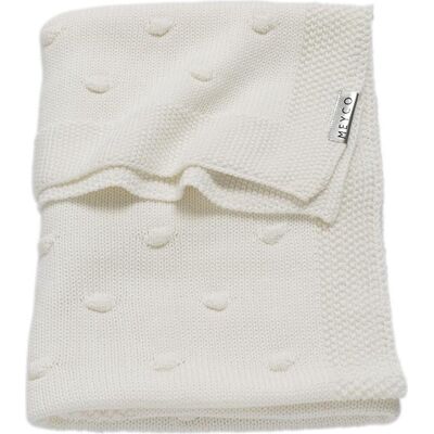 Meyco Baby Katoenen Deken Knots - 75x100cm - Offwhite Meyco Baby Katoenen Deken Knots - 75x100cm - Offwhite