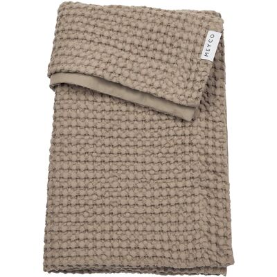 Meyco baby wafel katoen wiegdeken - taupe - 75x100cm - 1.0 tog Meyco baby wafel katoen wiegdeken - taupe - 75x100cm - 1.0 tog