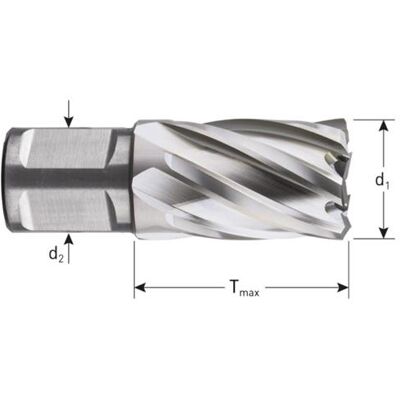 Rotec Kernboor hss silver-line 60.0mm sl30 weldon Rotec Kernboor hss silver-line 60.0mm sl30 weldon