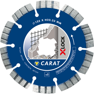 Carat diamantzaag slijpschijf x-lock beton ø125x22,23 mm - ccxlock125 Carat diamantzaag slijpschijf x-lock beton ø125x22,23 mm - ccxlock125
