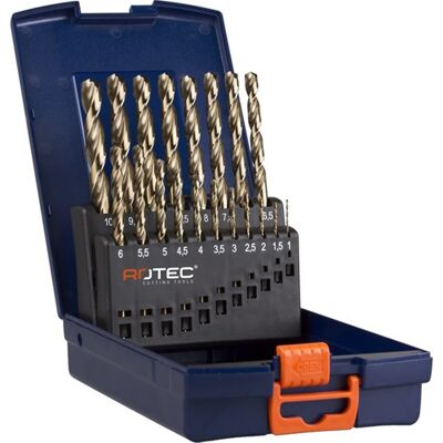 Rotec 19 dlg kunststof cassette spiraalboren cobalt 1,0-10,0x0,5mm - 900.0023k - 900.0023k Rotec 19 dlg kunststof cassette spiraalboren cobalt 1,0-10,0x0,5mm - 900.0023k - 900.0023k