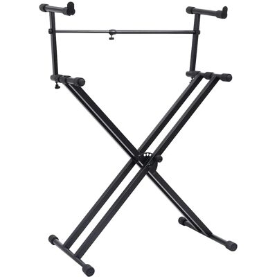 VidaXL Keyboardstandaard x-frame dubbel versterkt zwart VidaXL Keyboardstandaard x-frame dubbel versterkt zwart