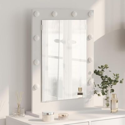 vidaXL Make-upspiegel 70x50x18 - Wit - Hout - Mirror vidaXL Make-upspiegel 70x50x18 - Wit - Hout - Mirror