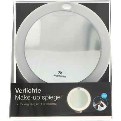 LSP Spiegels Spiegel met licht en zuignap 7x vergrotend LSP Spiegels Spiegel met licht en zuignap 7x vergrotend