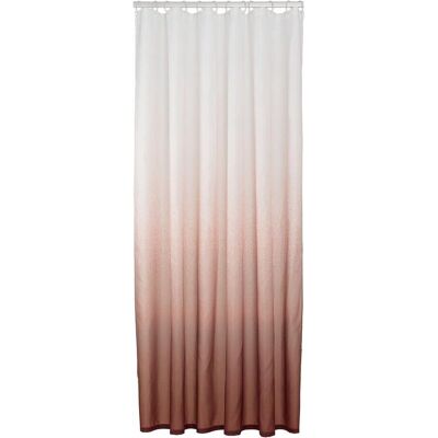 Sealskin blend - douchegordijn 180x200 cm - polyester - donkerroze / wit Sealskin blend - douchegordijn 180x200 cm - polyester - donkerroze / wit