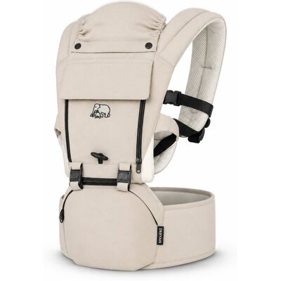 Deryan pack ergonomische draagzak - babydrager + opbergvakjes - zand Deryan pack ergonomische draagzak - babydrager + opbergvakjes - zand
