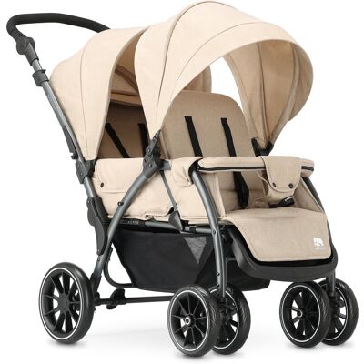 Deryan elena duo buggy - dubbele buggy - compact lichtgewicht - nougat Deryan elena duo buggy - dubbele buggy - compact lichtgewicht - nougat
