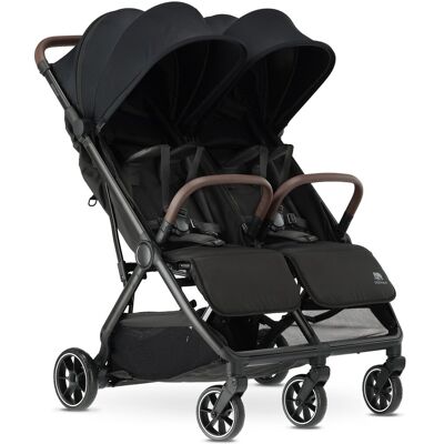 Deryan luxe rolo x2 v2 duo buggy - compacte dubbele buggy - zwart Deryan luxe rolo x2 v2 duo buggy - compacte dubbele buggy - zwart