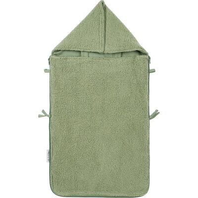 Meyco baby teddy voetenzak - olive green - 40x82cm Meyco baby teddy voetenzak - olive green - 40x82cm