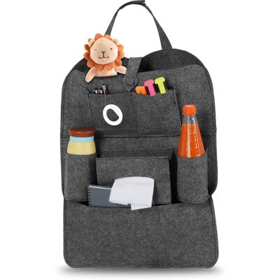 Lionelo organizer - autostoel accessoire & kinderwagen organizer - 2-in-1 rugleuningbeschermer & opbergsysteem - 7 vakken - universele bevestiging met klittenband - vilt - veilig & praktisch Lionelo organizer - autostoel accessoire & kinderwagen organizer - 2-in-1 rugleuningbeschermer & opbergsysteem - 7 vakken - universele bevestiging met klittenband - vilt - veilig & praktisch