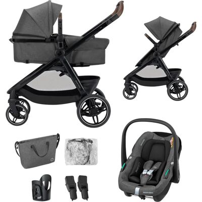 Maxi-Cosi zelia s trio2 - kinderwagen 3-in-1 - dark grey - vanaf 0 tot 4 jaar - inclusief autostoeltje Maxi-Cosi zelia s trio2 - kinderwagen 3-in-1 - dark grey - vanaf 0 tot 4 jaar - inclusief autostoeltje