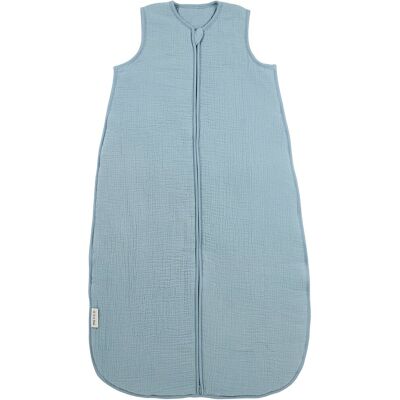 Meyco baby uni baby slaapzak gevoerd - pre-washed hydrofiel - jeans blue - 110cm - 2.0 tog Meyco baby uni baby slaapzak gevoerd - pre-washed hydrofiel - jeans blue - 110cm - 2.0 tog