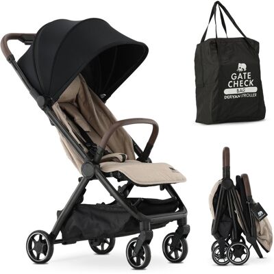 Deryan air buggy - vliegtuig buggy - 8 kg - geïntegreerde tas - nougat Deryan air buggy - vliegtuig buggy - 8 kg - geïntegreerde tas - nougat