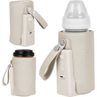 Lionelo thermup go plus - draadloze flessenwarmer voor onderweg - ingebouwde 3000 mah batterij - tot 8 uur gebruik - usb-c oplaadbaar - 5 temperatuurstanden - geschikt voor babyflessen 52-70 mm - lcd display - bpa-vrij Lionelo thermup go plus - draadloze flessenwarmer voor onderweg - ingebouwde 3000 mah batterij - tot 8 uur gebruik - usb-c oplaadbaar - 5 temperatuurstanden - geschikt voor babyflessen 52-70 mm - lcd display - bpa-vrij